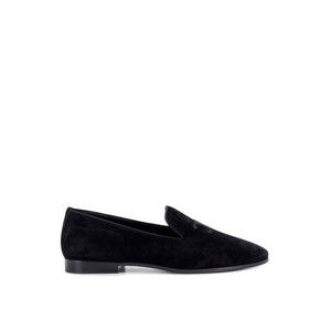 Celine Velvet Loafers With Embroidered Triomphe Logo - NWT